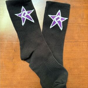 Rebel athletic tall black socks